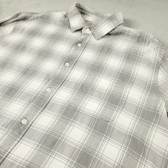 Faherty Flannel Shirt Mens XL Button Down Plaid Gray Lightweight Soft Supima - Picture 4 of 11